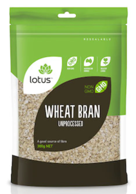 Lotus Unprocessed Wheat Bran 300g, No Added Sugar