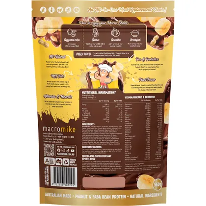 Macro Mike Macro Shake Meal Replacement 560g, PB Chocolate Banana - Image 2