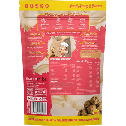 Macro Mike Peanut Plant Protein 520g Or 1kg, Cookie Dough - Image 4