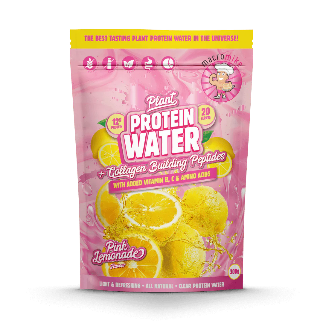 Macro Mike Plant Protein Water 300g, Pink Lemonade Flavour