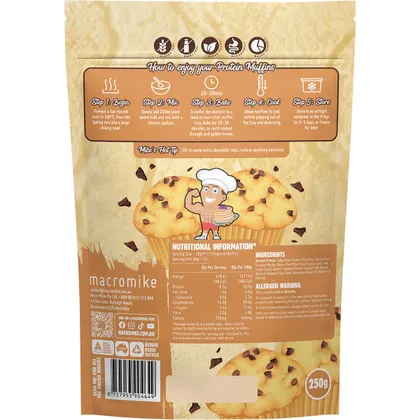 Macro Mike Protein Muffin Baking Mix Choc Chip 250g - Image 2
