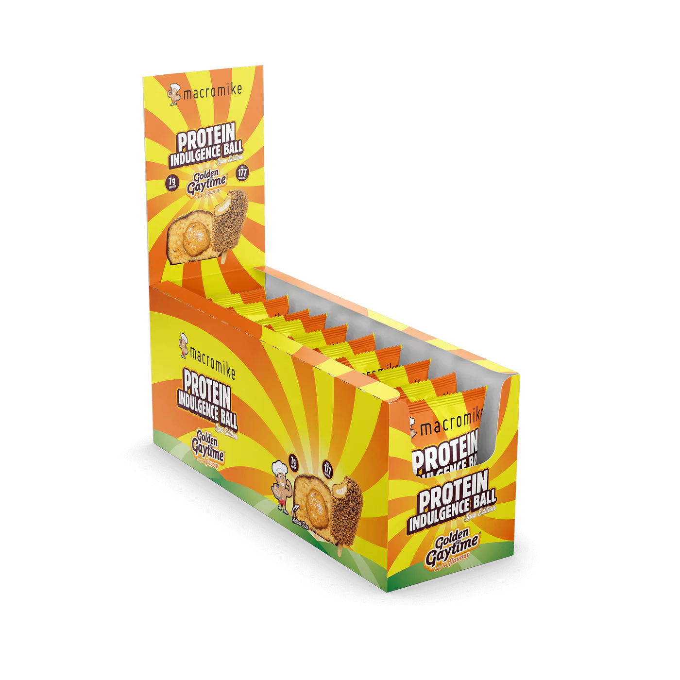 Macro Mike Protein Indulgence Ball Single 40g Or A Box Of 12, Golden Gaytime Flavour - Image 4