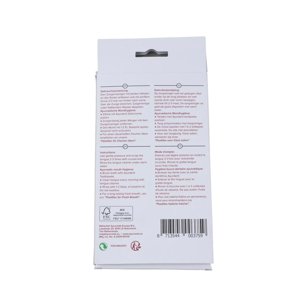 Maharishi Ayurveda Ayurdent Tongue Cleaner Silver Plated, For Improved Oral Hygiene - Image 2