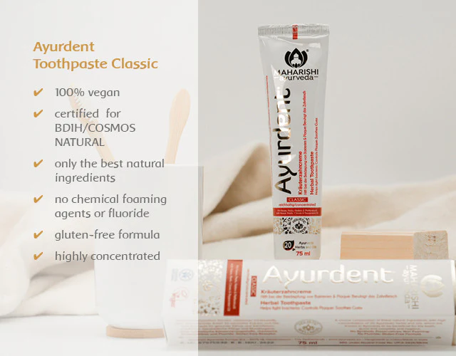 Maharishi Ayurveda Ayurdent Toothpaste 75mL, Classic Flavour - Image 3
