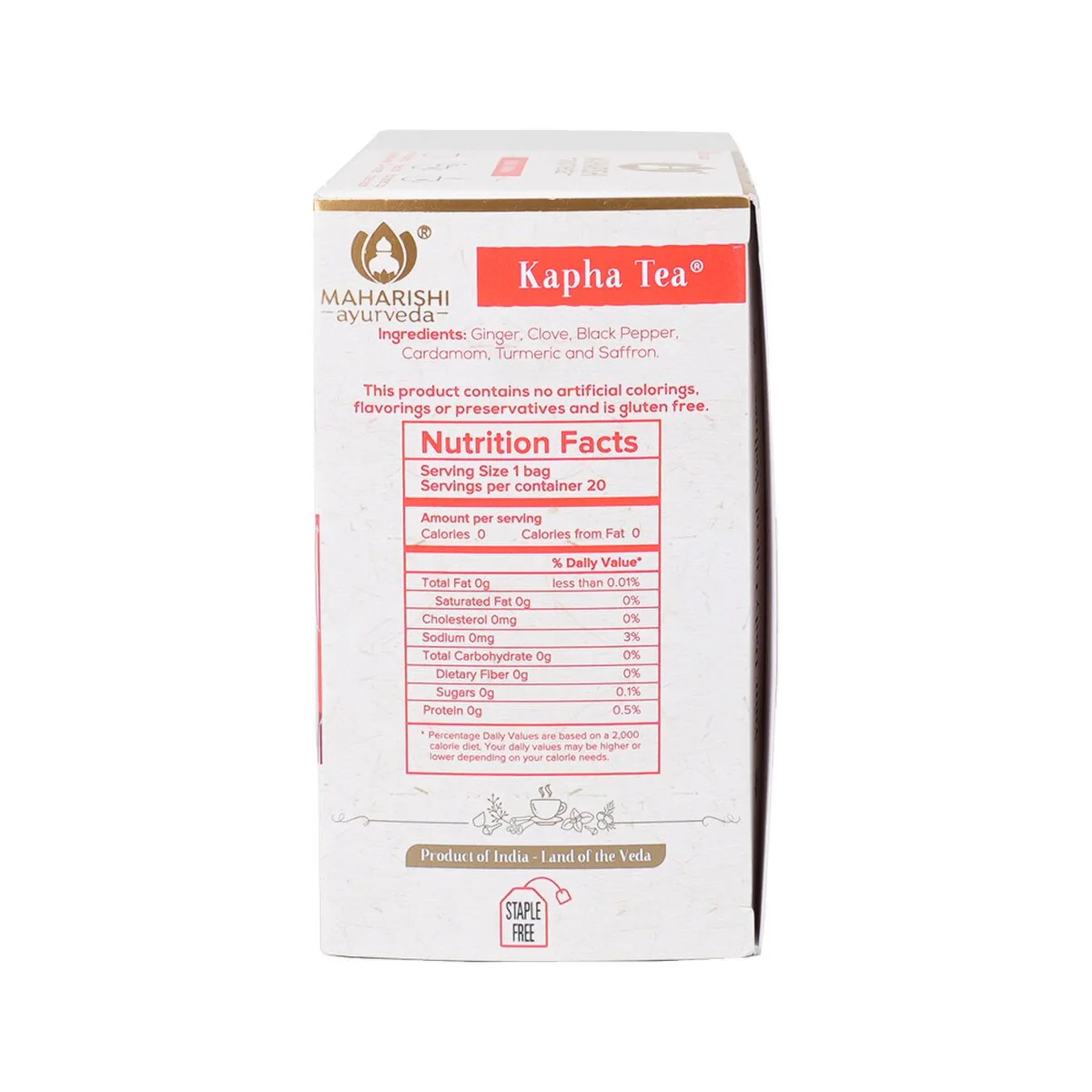 Maharishi Ayurveda Organic Kapha Tea 20 Tea Bags, Spicy & Stimulating - Image 3