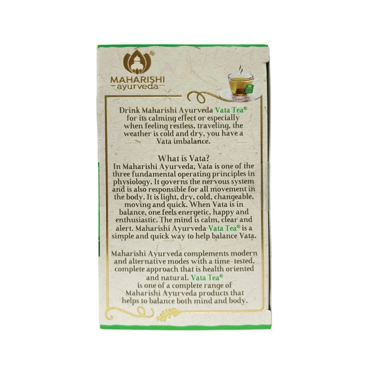 Maharishi Ayurveda Organic Vata Tea 20 Tea Bags, Sweet & Calming - Image 4