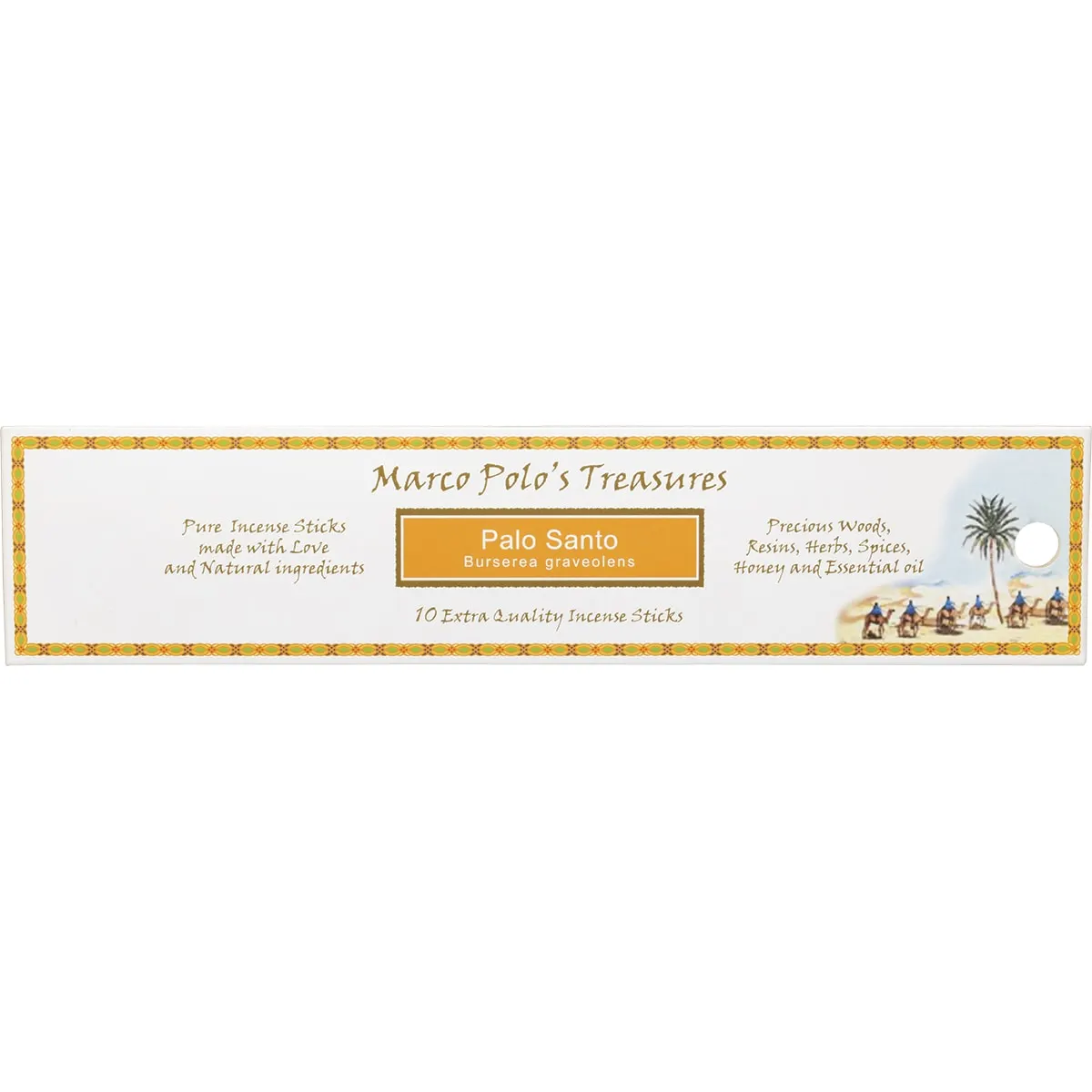 Marco Polo's Treasures Incense Sticks 10 Pk, Palo Santo; Burserea Graveolens Fragrance