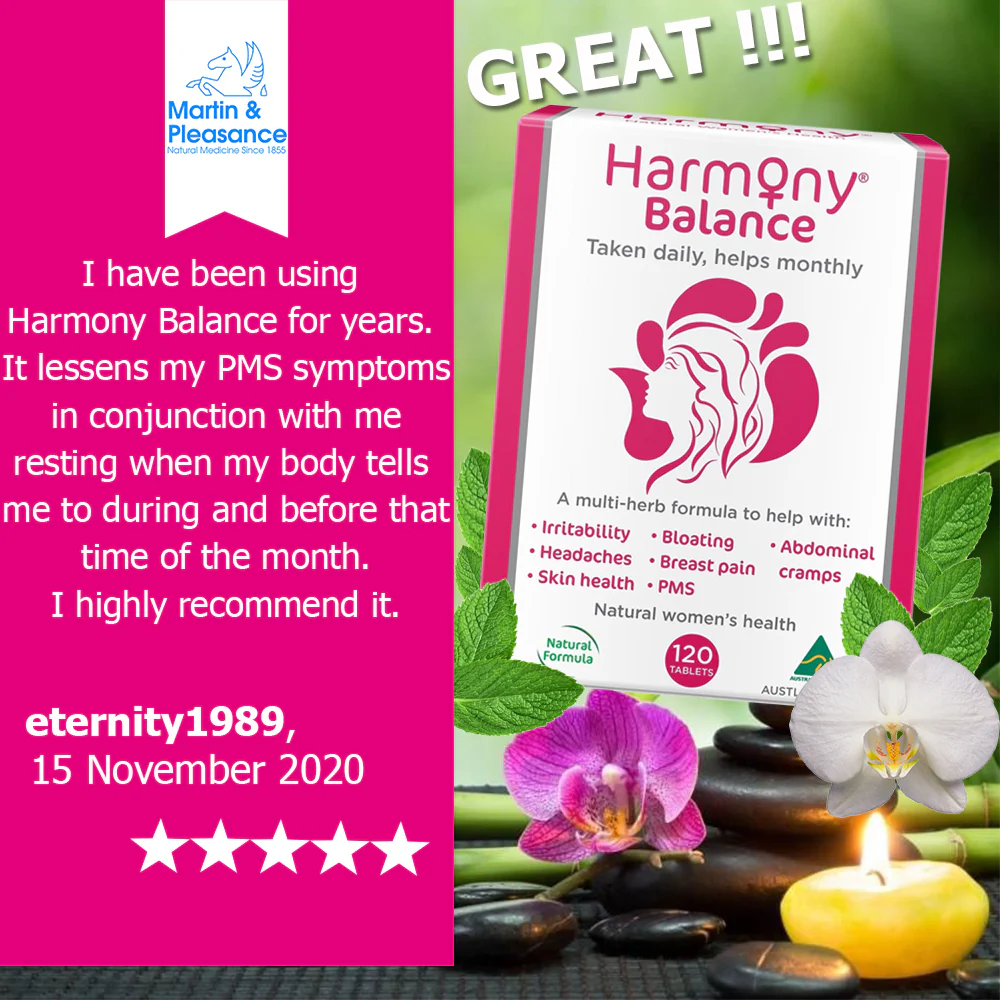 Martin & Pleasance Harmony Balance 60 Or 120 Tablets, Natural Relief For PMS & Period Pain - Image 5