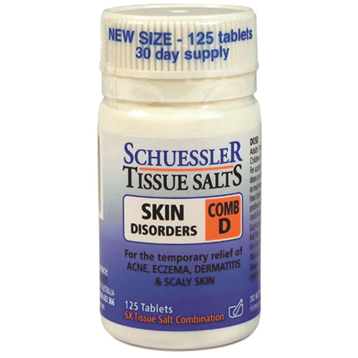 Martin & Pleasance Schuessler Tissue Salts Comb D 125 Or 250 Tablets, Skin Disorders - Image 2