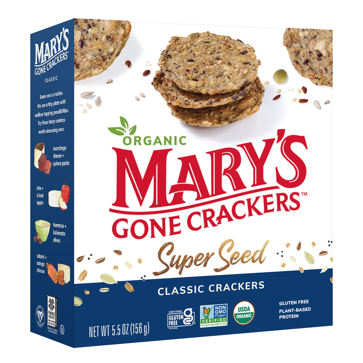 Mary's Gone Crackers Organic Crackers 156g, Super Seed Classic Crackers