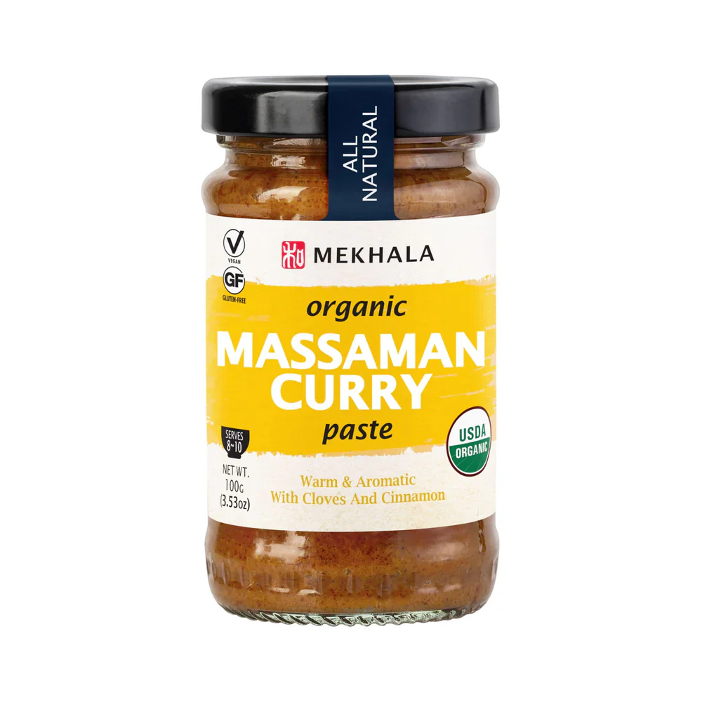 Mekhala Certified Organic Massaman Curry Paste 100g, Warm & Aromatic With Cloves & Cinnamon