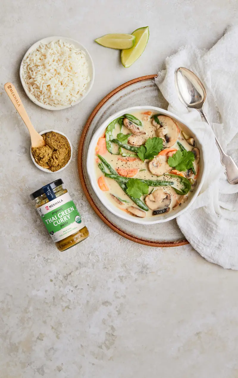 Mekhala Certified Organic Thai Green Curry Paste 100g, Hot & Zesty With Fresh Green Chillies - Image 2