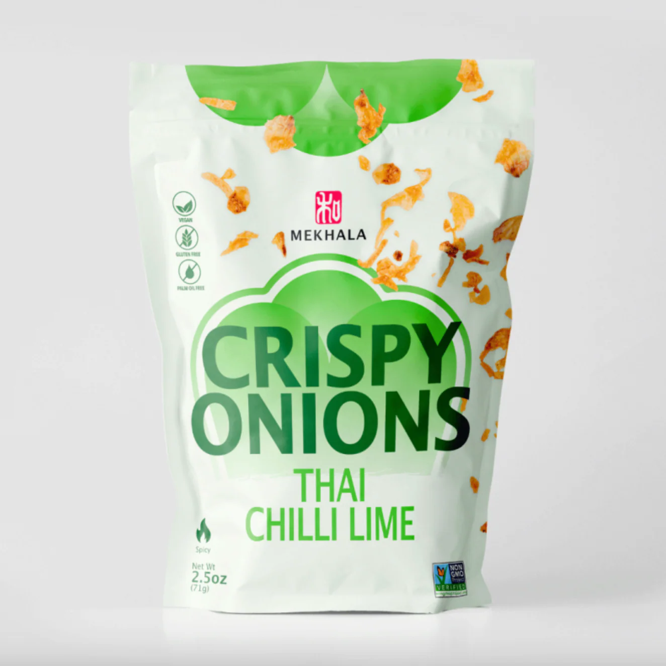 Mekhala Crispy Onions Thai Chilli Lime Flavoured 71g, Vegan & Gluten Free - Image 2
