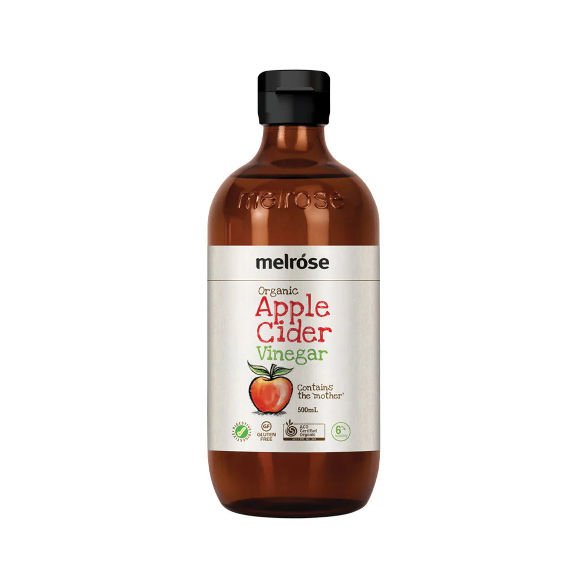 Melrose Apple Cider Vinegar (Contains The 'Mother') 500mL,  Certified Organic - Image 2