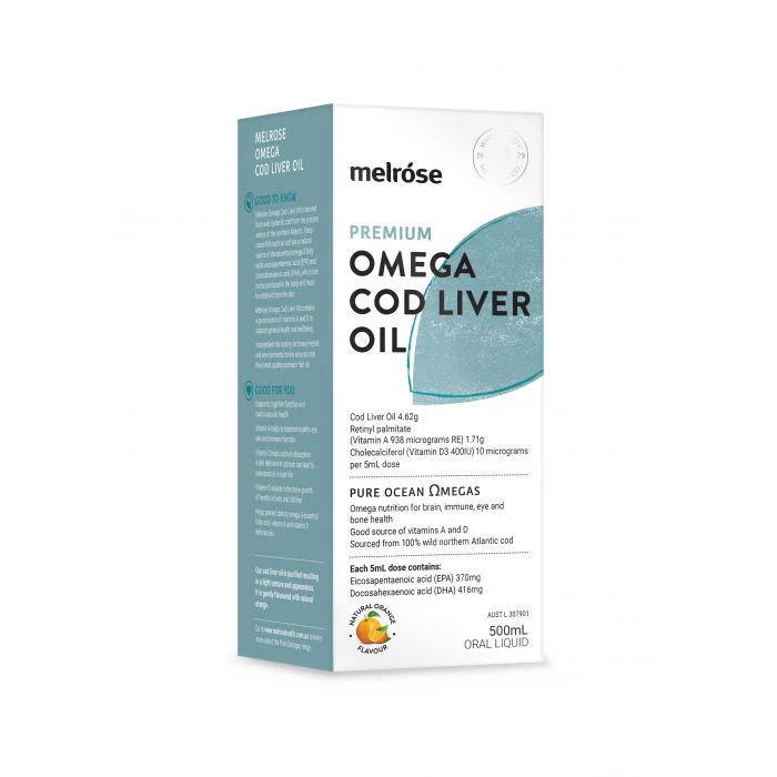 Melrose Organic Cod Liver Oil 500ml, Health & Vision - Image 3