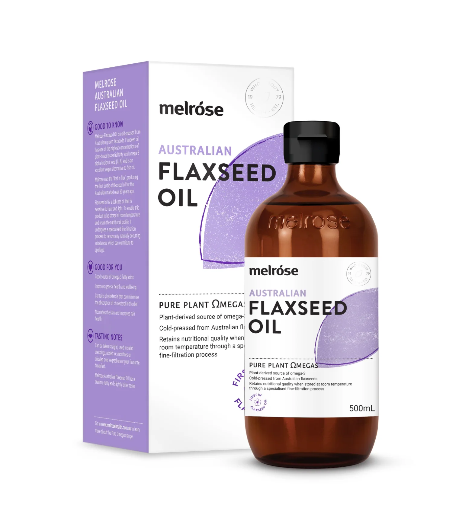 Melrose Australian Flaxseed Oil 200mL Or 500mL, Cold Pressed From Australian Flaxseeds - Image 3