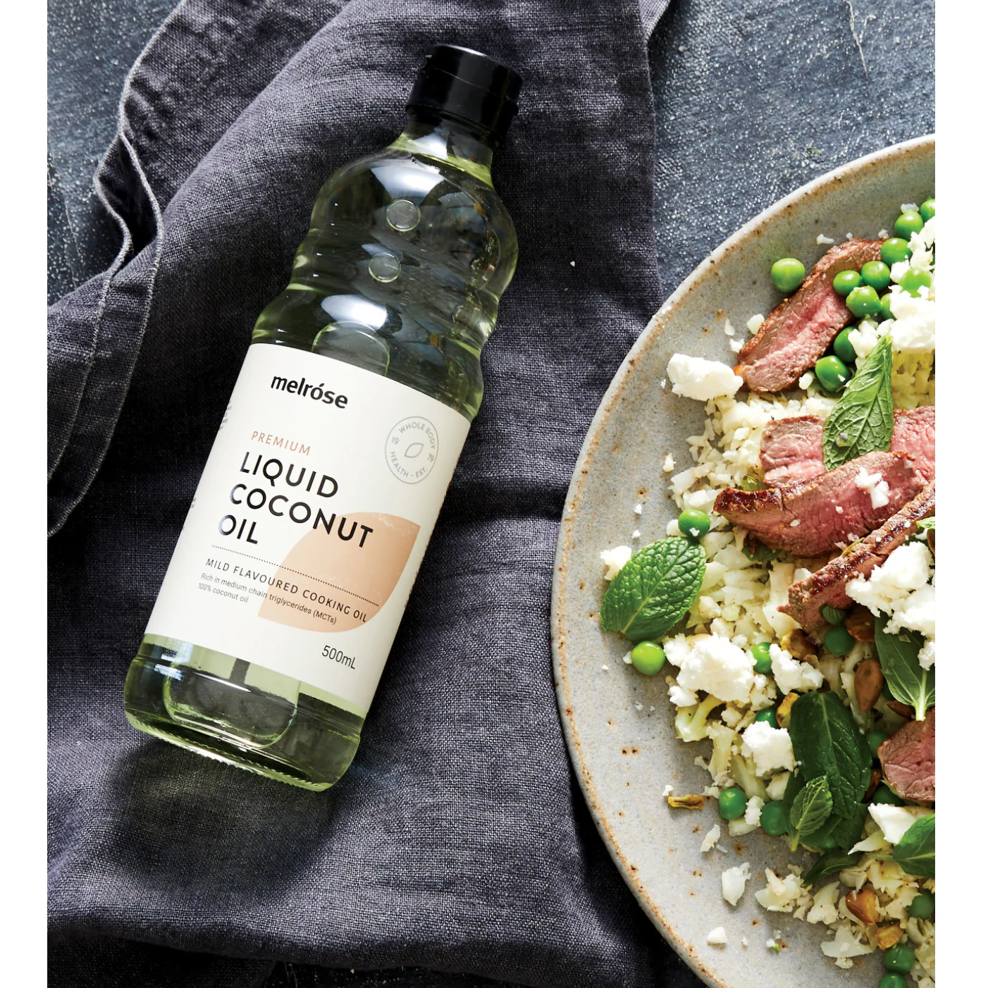 Melrose Premium Coconut Oil 500mL, Mild Flavoured Cooking Oil