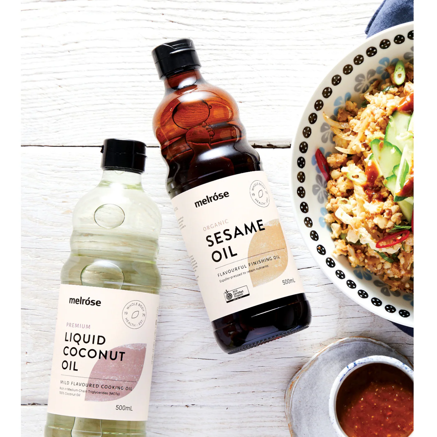Melrose Premium Coconut Oil 500mL, Mild Flavoured Cooking Oil - Image 6