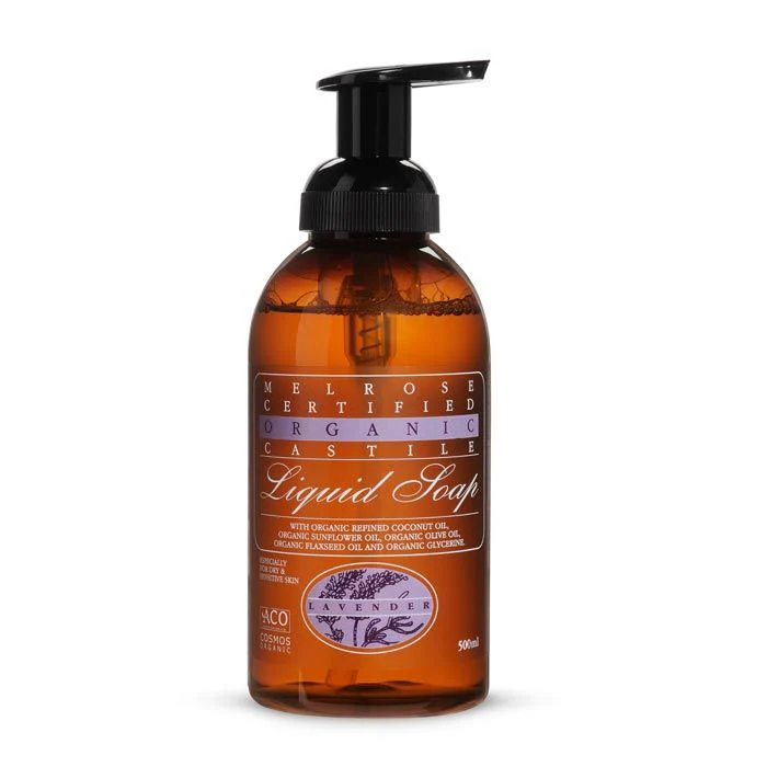 Melrose Organic Castile Liquid Soap 500mL Pump, Lavender Fragrance