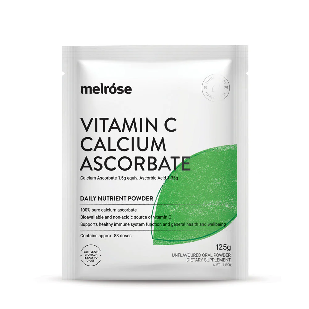 Melrose Organic Vitamin C Calcium Ascorbate 125g Sachet, Antioxidant Support For Healthy Immune Function - Image 2