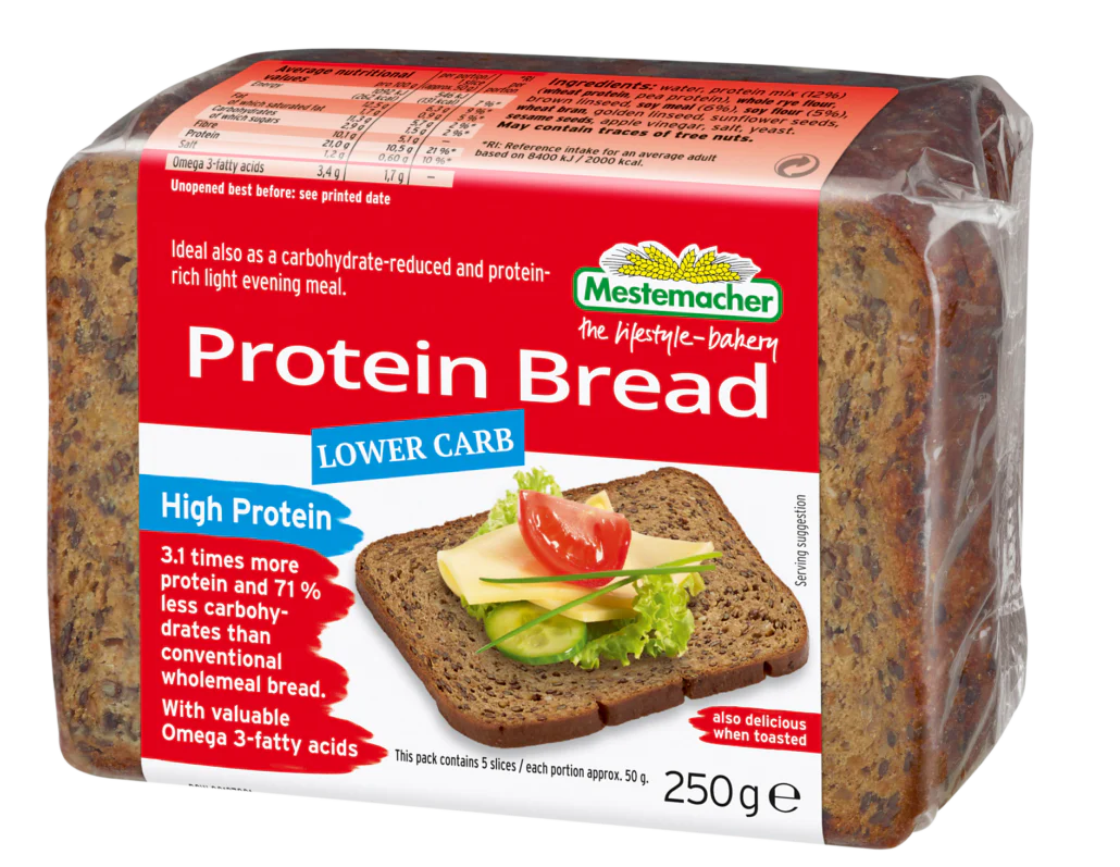 Mestemacher High Protein Bread 250g, Low Carb & Delicious When Toasted