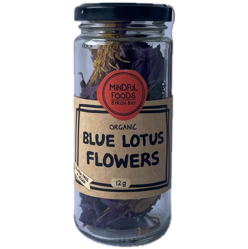 Mindful Foods Organic Blue Lotus Flowers 12g Or 20g, Promote Relaxation & Clarity