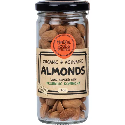 Mindful Foods Activated & Organic Almonds 120g, 250g, 500g Or 1kg, Long Soaked With Probiotic Kombucha