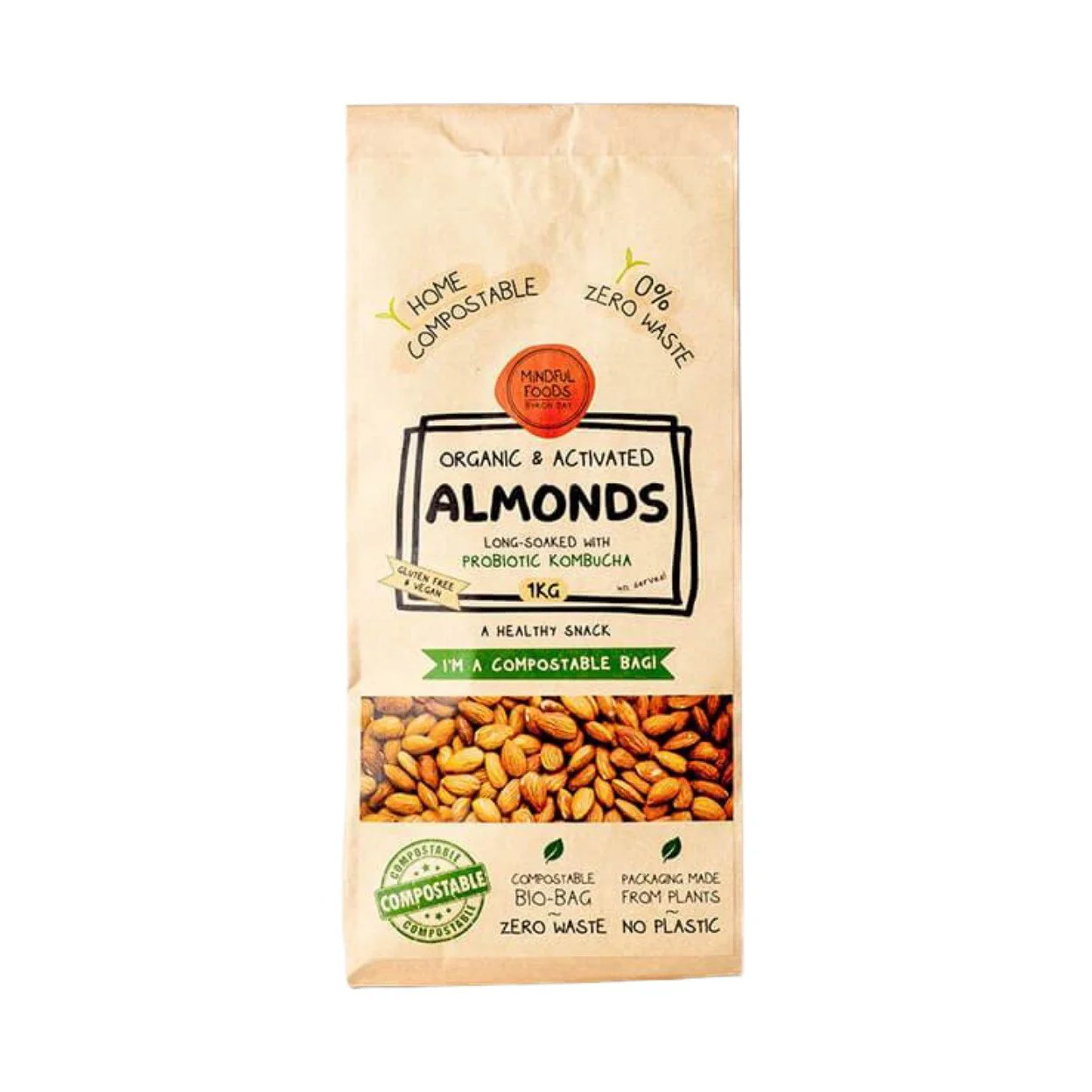 Mindful Foods Activated & Organic Almonds 120g, 250g, 500g Or 1kg, Long Soaked With Probiotic Kombucha - Image 4