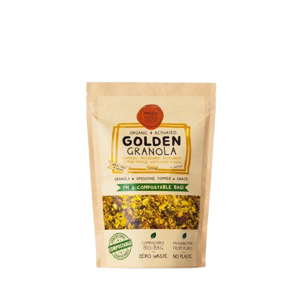 Mindful Foods Organic & Activated Golden Granola 200g, 450g Or 1kg, The Perfect Smoothie Topper