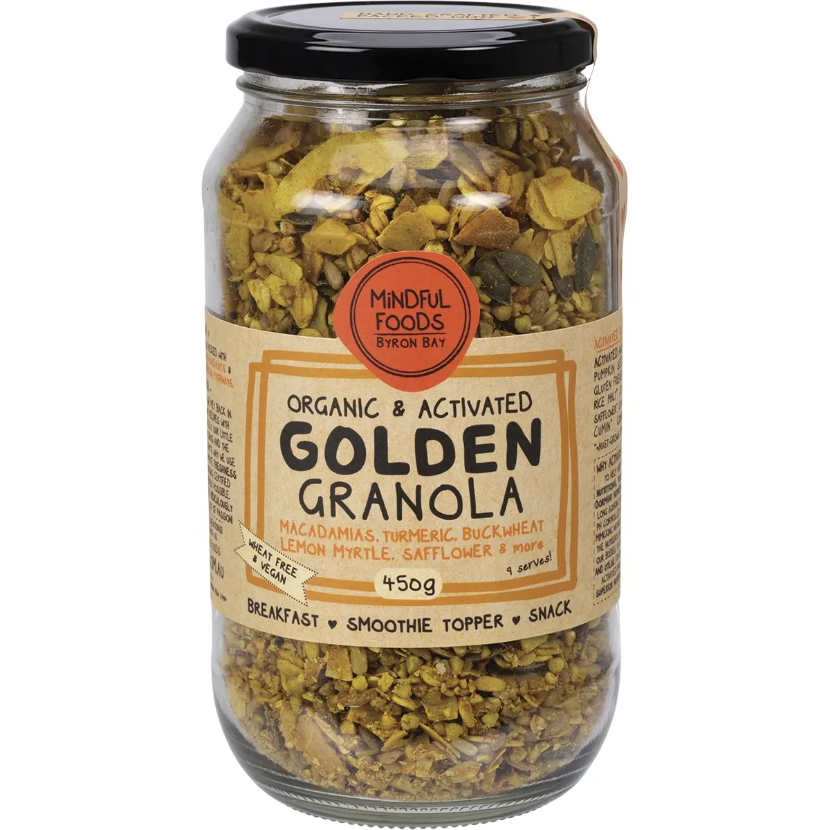 Mindful Foods Organic & Activated Golden Granola 200g, 450g Or 1kg, The Perfect Smoothie Topper - Image 2