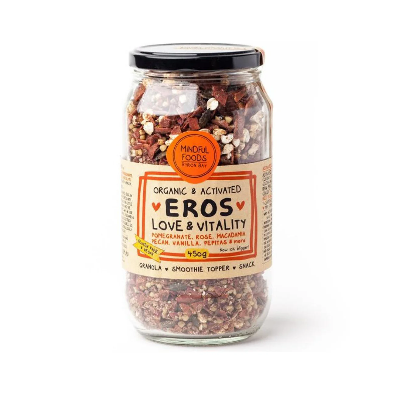 Mindful Foods Organic & Activated Eros Love & Vitality Granola 200g, 400g Or 1kg, With Rose & Macadamia Nuts - Image 2