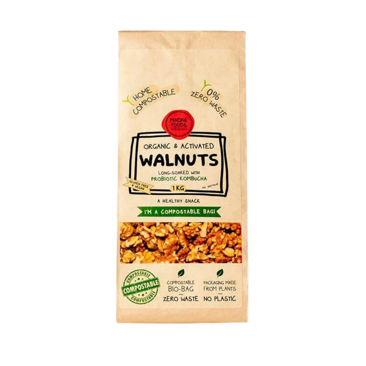 Mindful Foods Organic & Activated Walnuts 90g, 200g, 400g Or 1kg, Long Soaked With Probiotic Kombucha - Image 4
