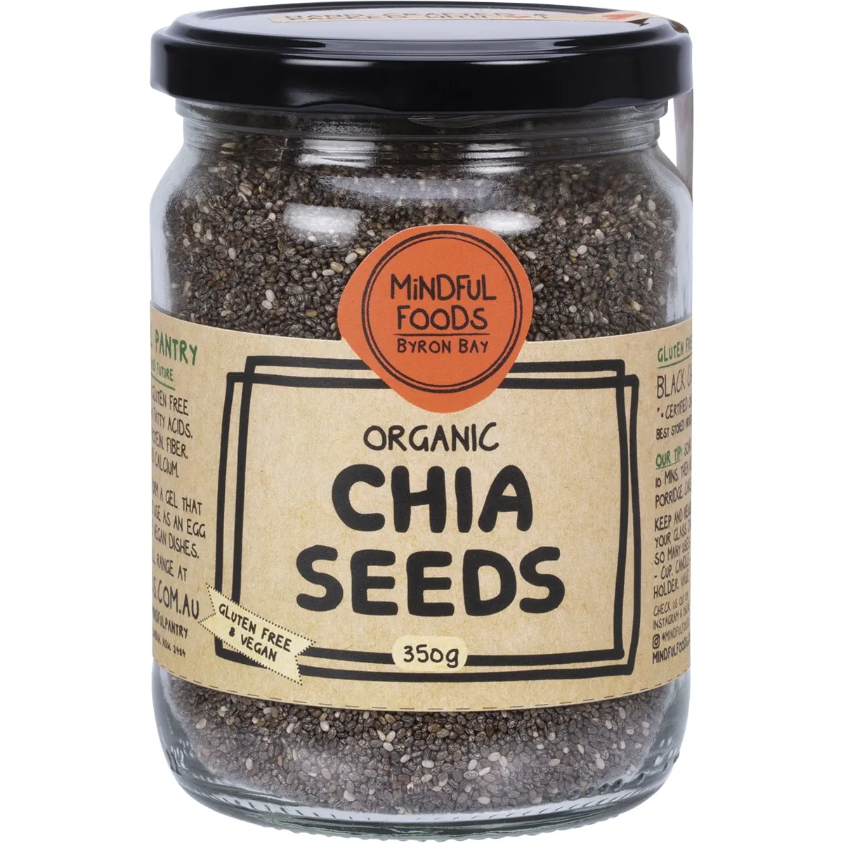 Mindful Foods Certified Organic Chia Seeds 350g Or 700g, A Pantry Staple