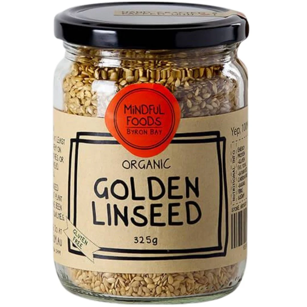 Mindful Foods Organic Golden Linseed 350g, Soak & Sprinkle On Yoghurt