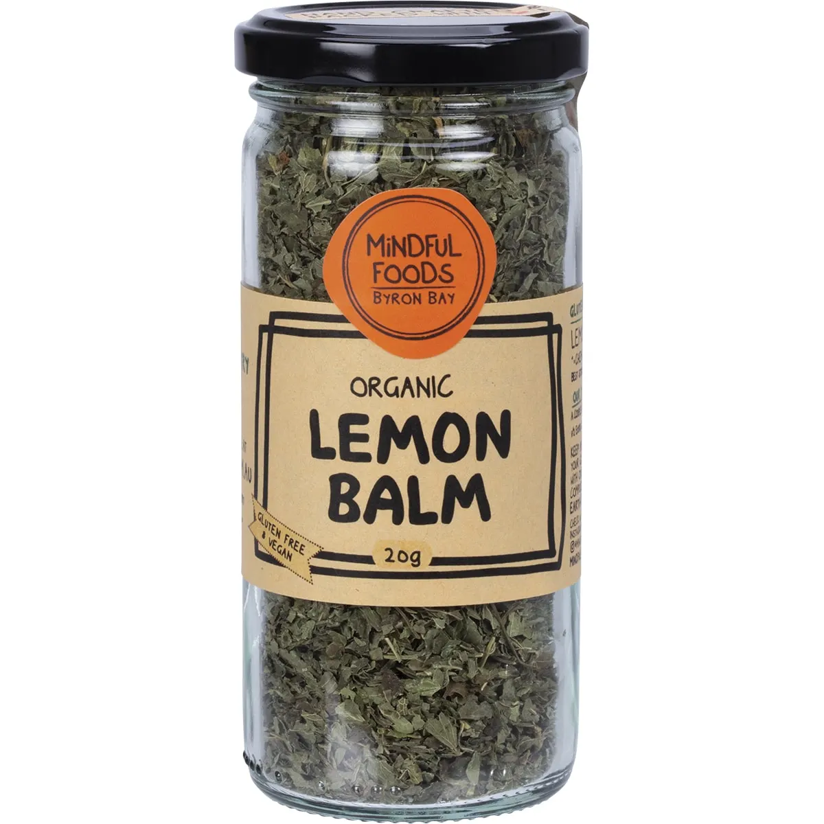 Mindful Foods Organic Lemon Balm Herbal Tea 20g Or 40g, Relieves Tension & Promotes Sleep