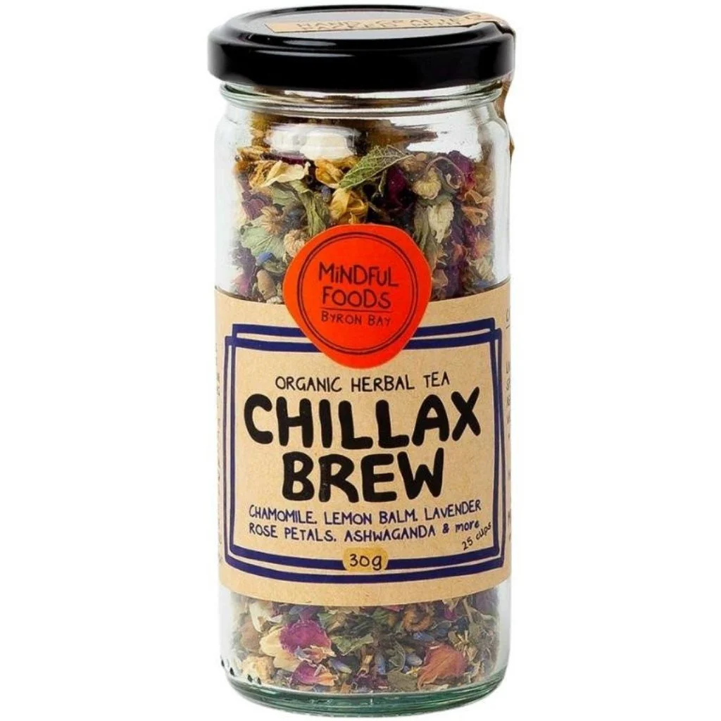 Mindful Foods Organic Herbal Tea Chillax Brew 30g Or 60g, With Chamomile & Rose Petals - Image 2