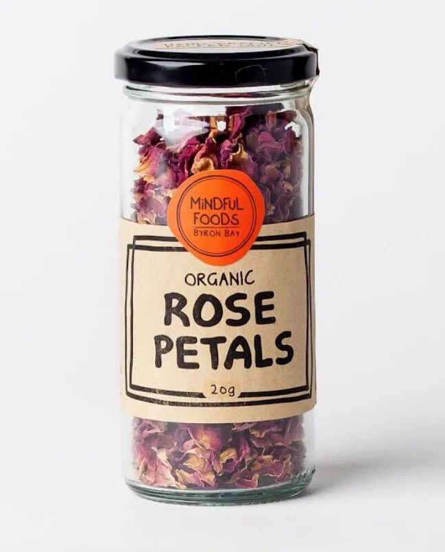 Mindful Foods Organic Rose Petals 15g, Bulgarian Rose Petals