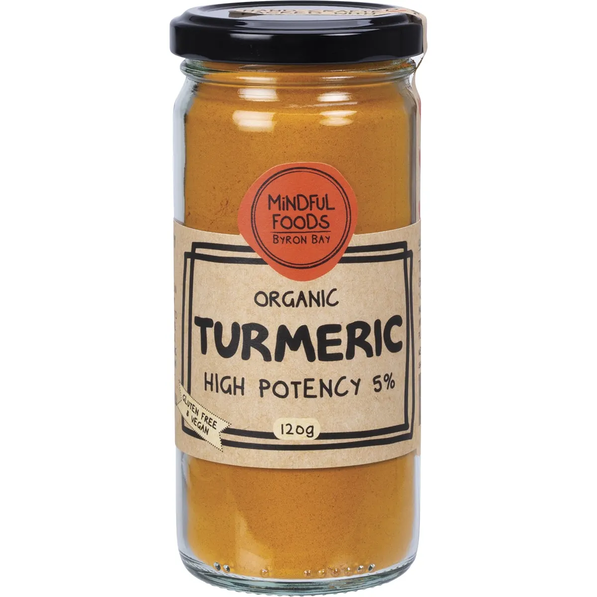 Mindful Foods Certified Organic Turmeric 150g Or 250g, High Potency 5%