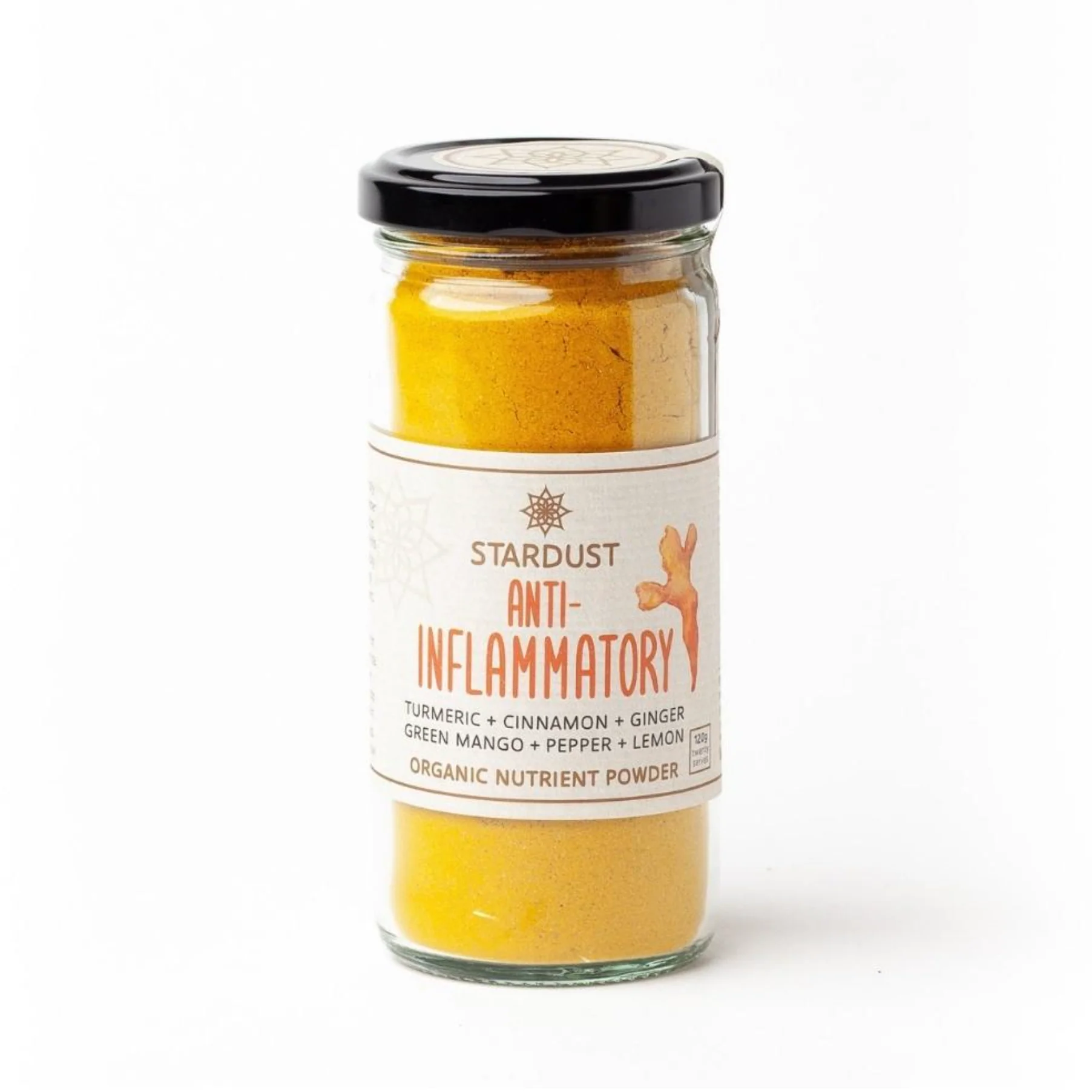 Mindful Foods Stardust Organic Yellow Anti-Inflammatory Nutrient Powder 120g Or 450g, With Turmeric & Cinnamon