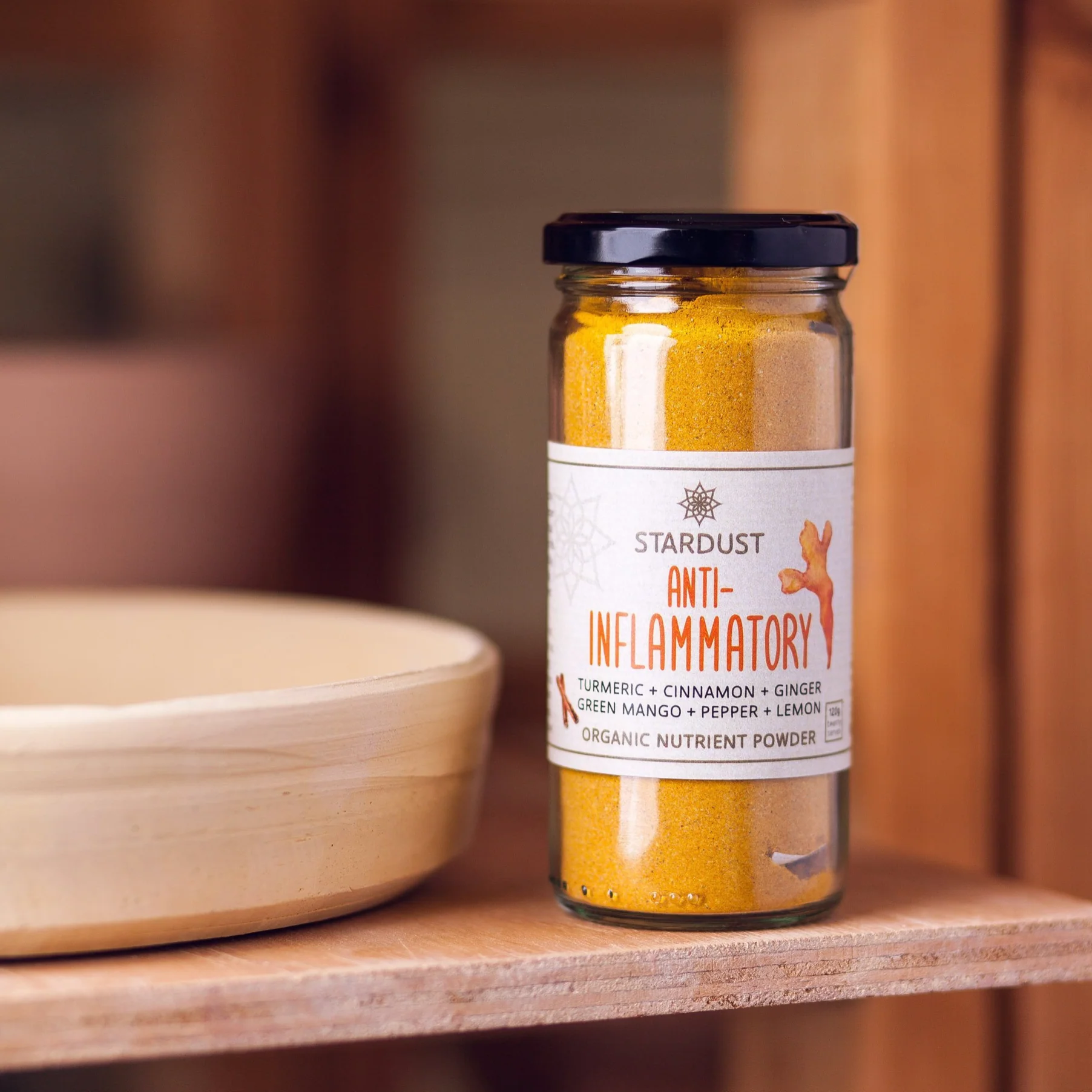 Mindful Foods Stardust Organic Yellow Anti-Inflammatory Nutrient Powder 120g Or 450g, With Turmeric & Cinnamon - Image 2