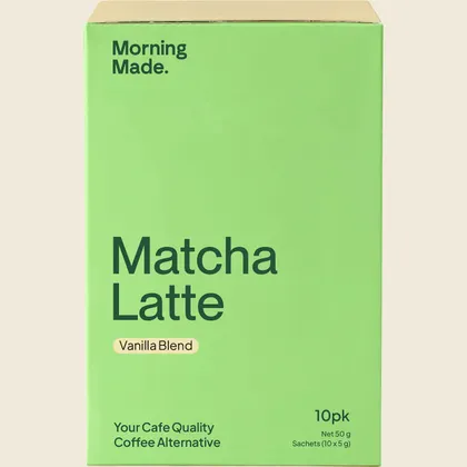 Morning Made Vanilla Matcha Latte Single or Box, Smooth Vanilla Pick Me Up - Image 2