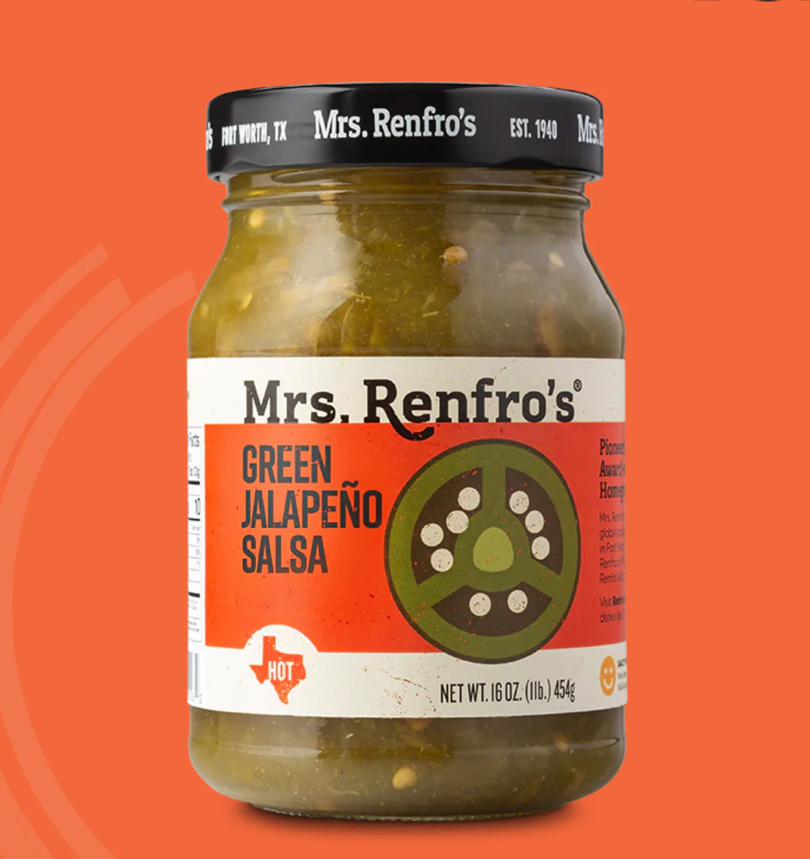 Mrs. Renfro's Hot Green Salsa 454g, Gluten Free Straight From Texas