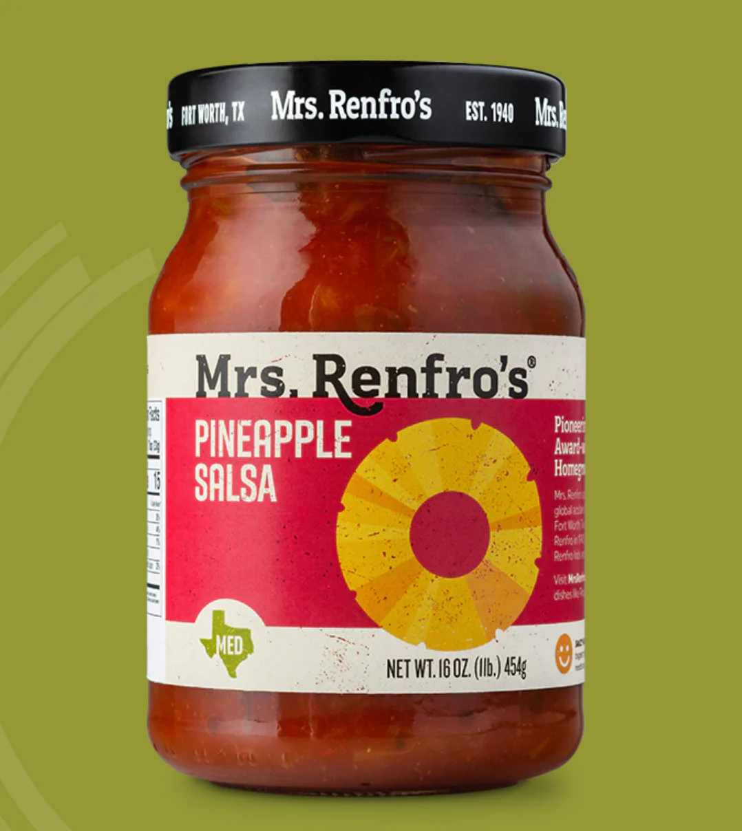 Mrs. Renfro's Pineapple Salsa 454g, No HCFS & No Gluten