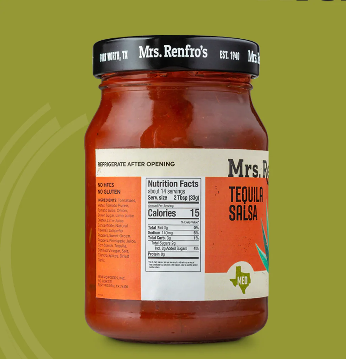 Mrs. Renfro's Tequila Salsa 454g, No HCFS & No Gluten - Image 2