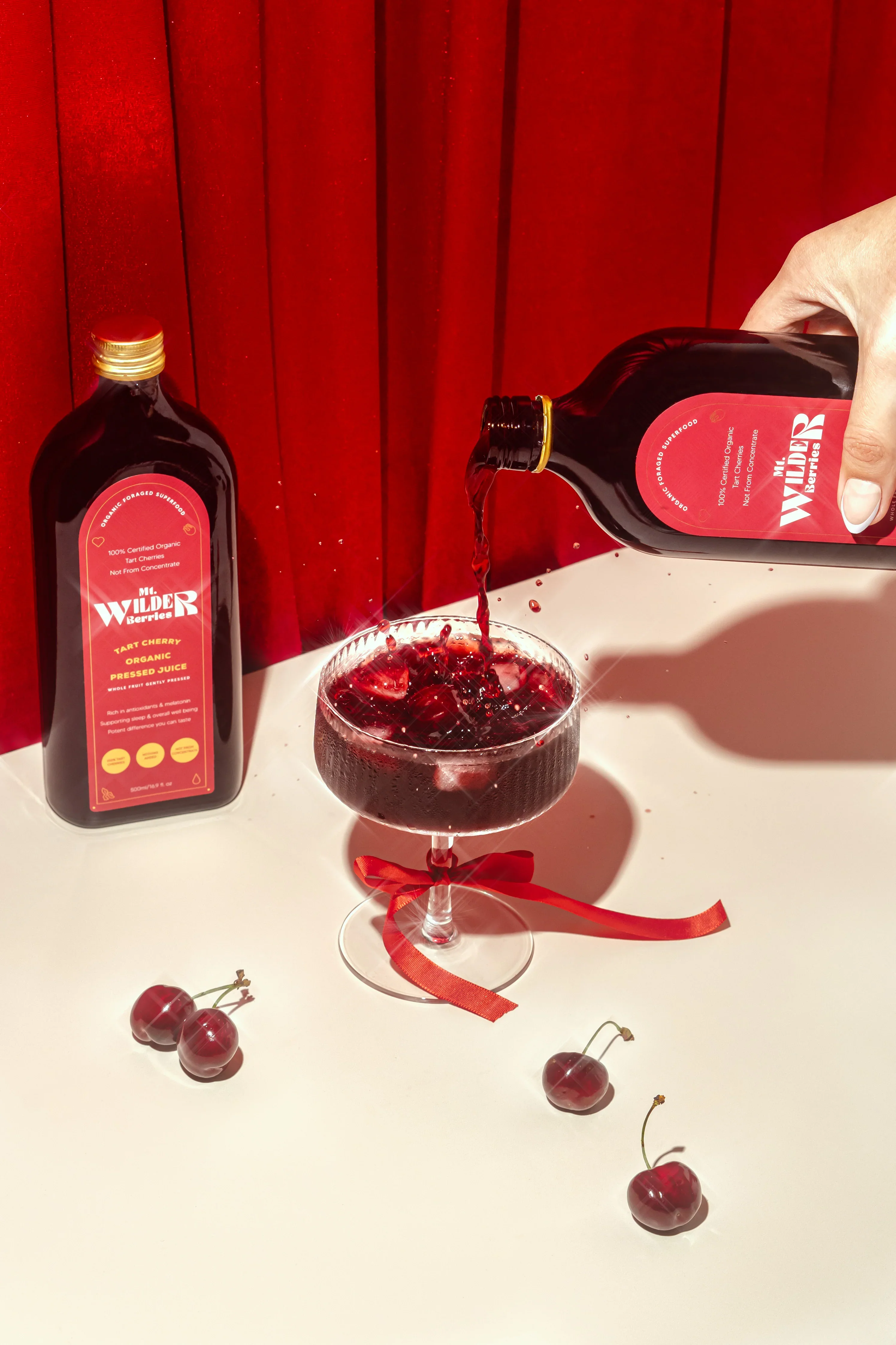 Mt. Wilder Berries Certified Organic Tart Cherry Juice 500mL, Rich In Antioxidants - Image 2