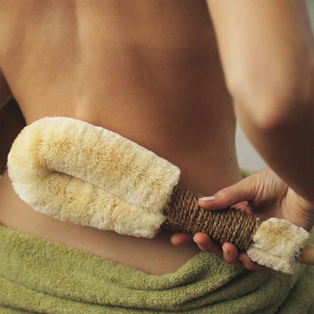 Eco Max Dry Body Brush, Small Or Large Size 100% Natural Sisal Fibre
