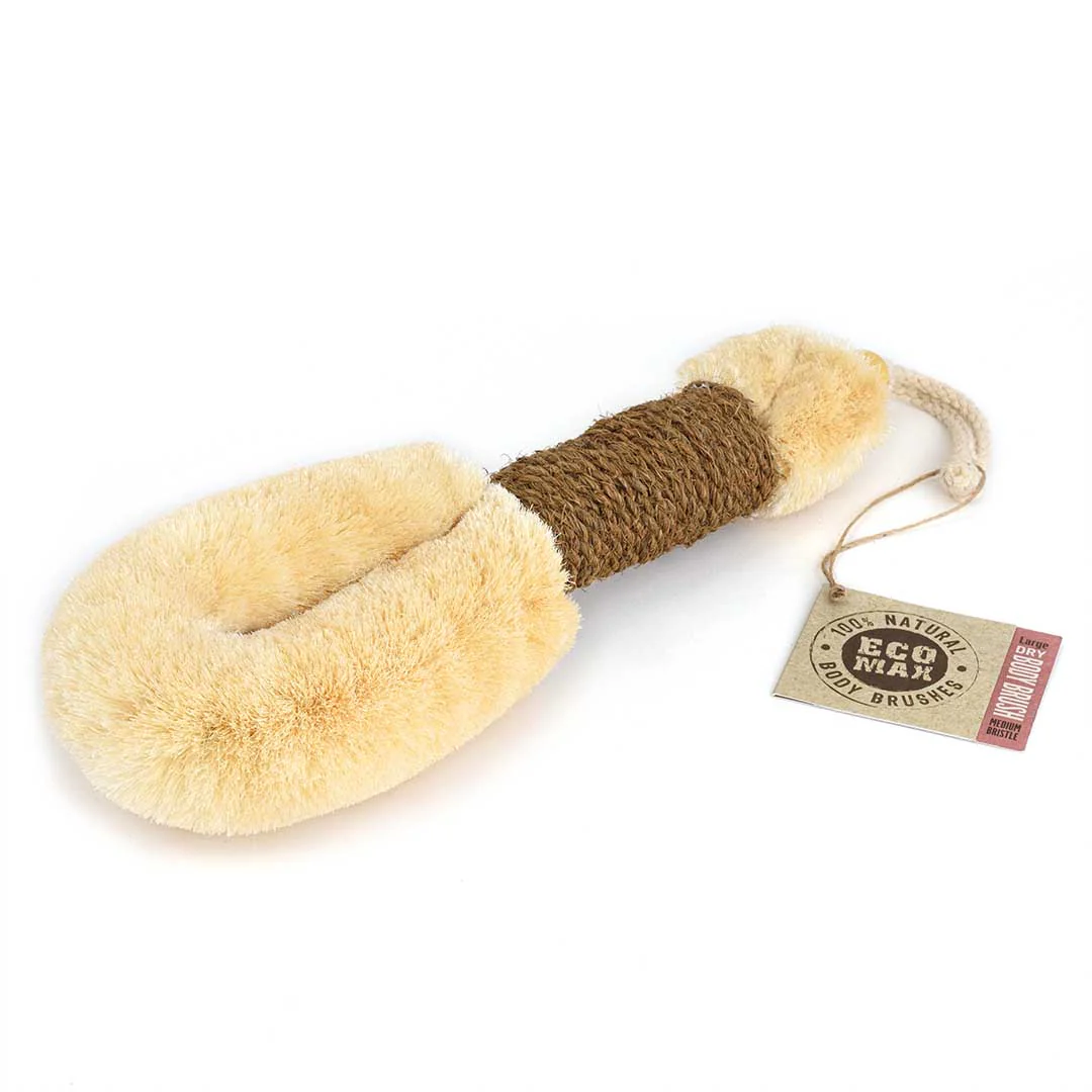 Eco Max Dry Body Brush, Small Or Large Size 100% Natural Sisal Fibre - Image 2