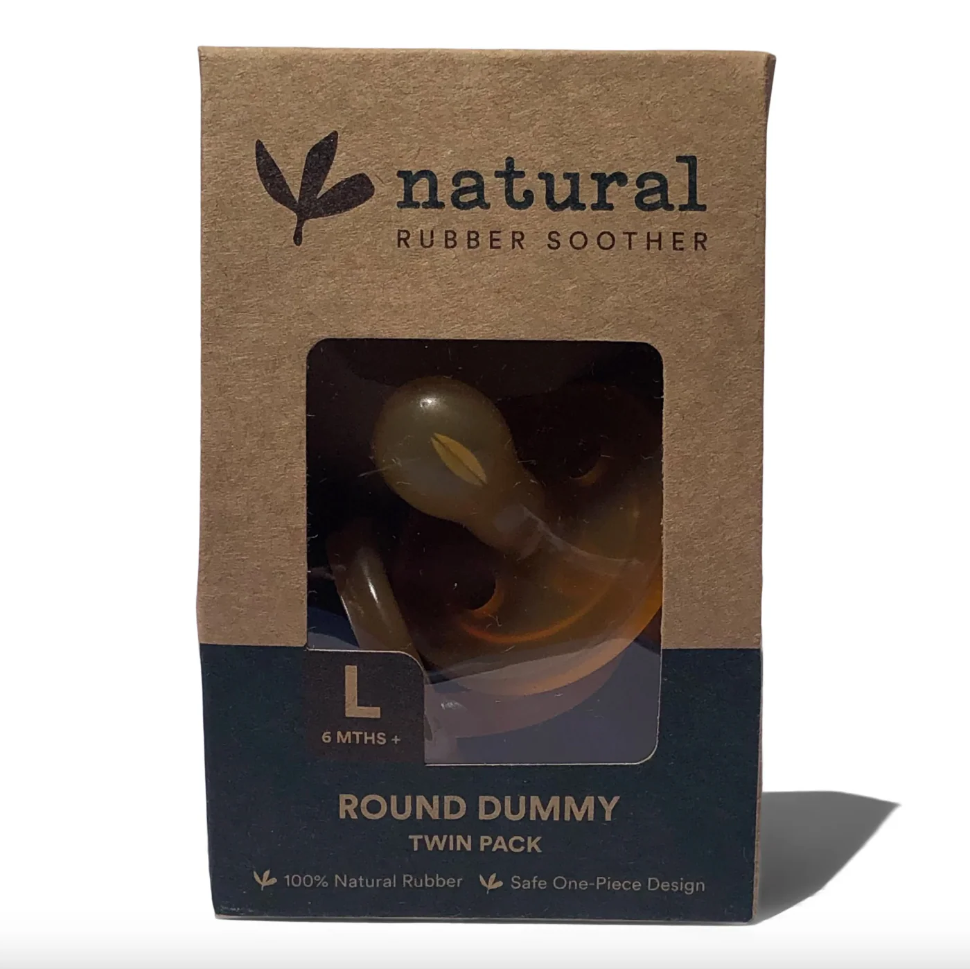 Natural Rubber Soother Round Dummy Twin Pack, Small, Medium Or Large Size - Image 3