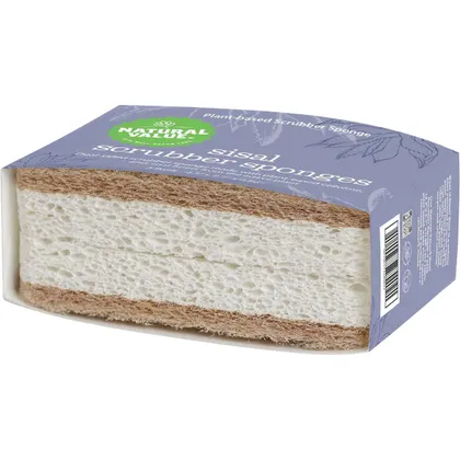 Natural Value Sisal Scrubber Sponges 2 Pack, Dual Sided From The Agave Plant - Image 2