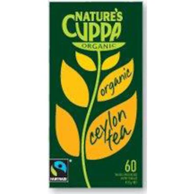 Nature's Cuppa Black Ceylon Tea 25 Teabags Or 60 Teabags, Certified Organic - Image 2
